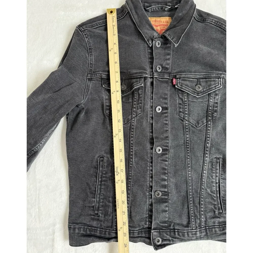 Levi's Black Denim Trucker Jacket - Picture 7 of 12